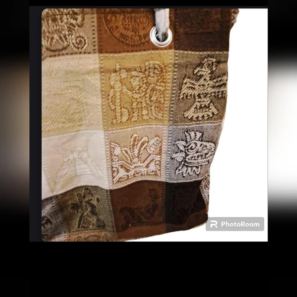 Vintage Fabric Mexico Tote Bag - Picture 5 of 5